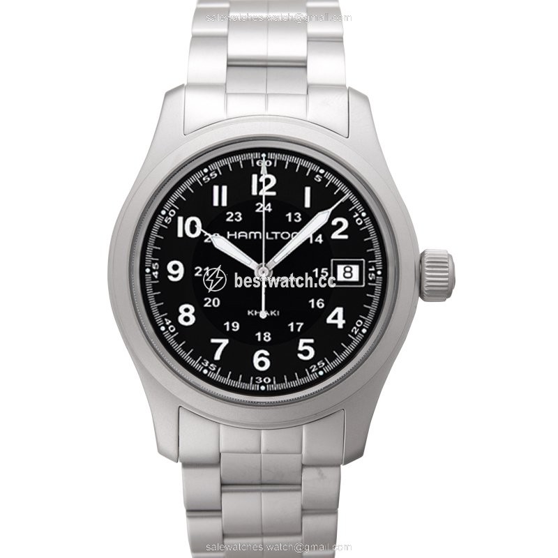 IMG_9085 Hamilton Khaki Field Mens watch Unisex Quartz Steel H68411133 Replica 2