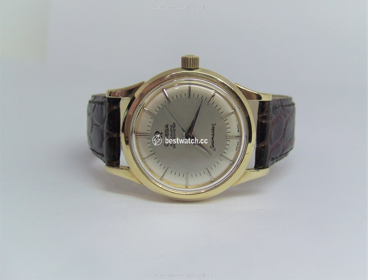 IMG_9085 Omega Seamaster Mens watch Unisex Manual winding Yellow gold 9082 Replica 2