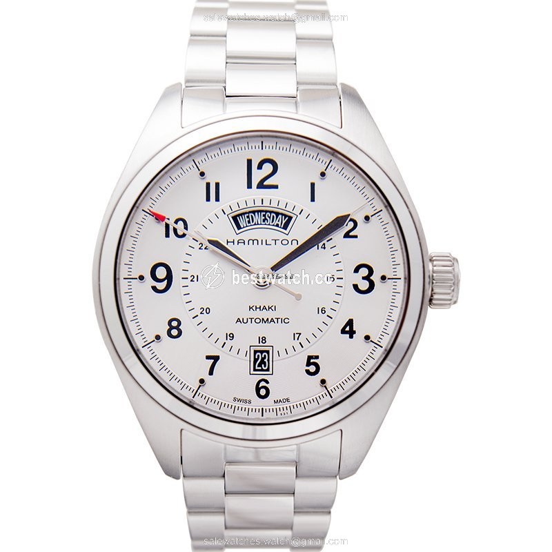 IMG_9085 Hamilton Khaki Field Day Date Mens watch Unisex Automatic Steel H70505153 Replica 2