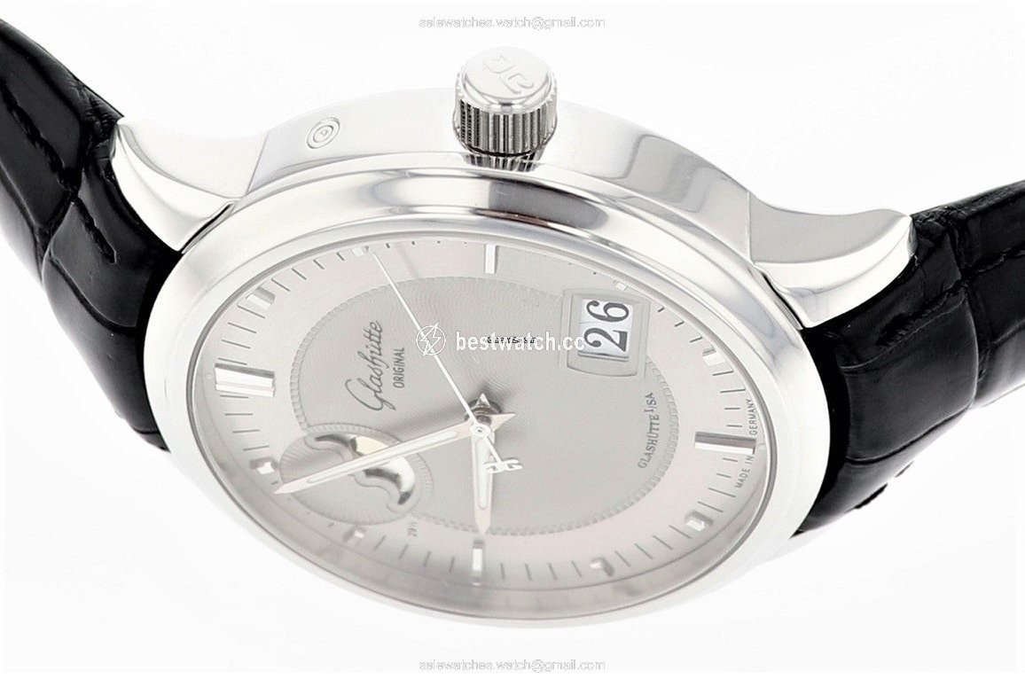 IMG_9085 Glashutte Original Senator Panorama Date Moon Phase Mens watch Unisex Automatic Steel 100-04-04-02-04 Replica 2