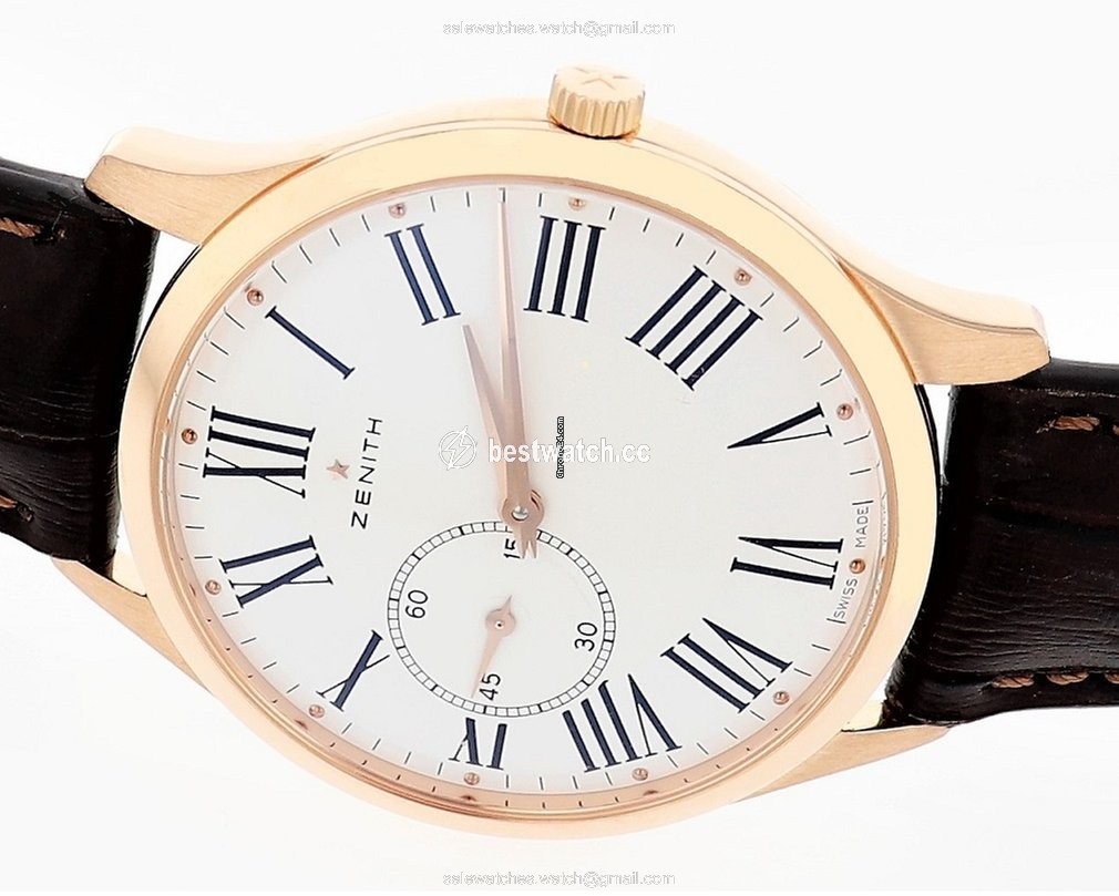 IMG_9085 Zenith Elite Ultra Thin Mens watch Unisex Automatic Rose gold 18.2010.681-11.C498 Replica 2