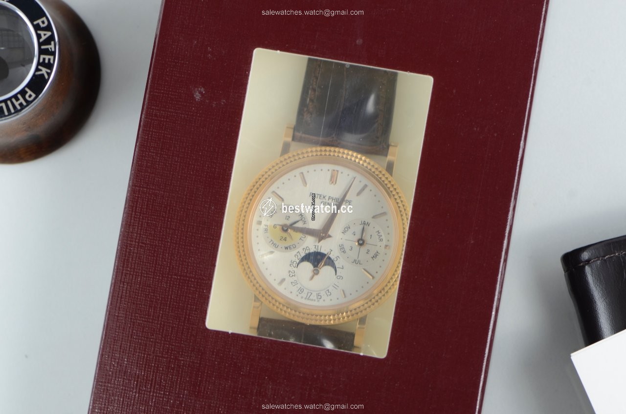 IMG_9085 Patek Philippe Perpetual Calendar Mens watch Unisex Automatic Rose gold 5039r Replica 2