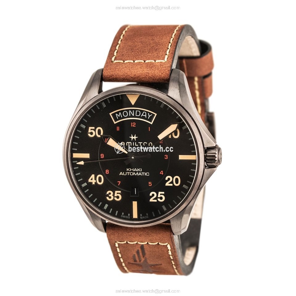 IMG_9085 Hamilton Khaki Pilot Day Date Mens watch Unisex Automatic Steel H64605531 Replica 2