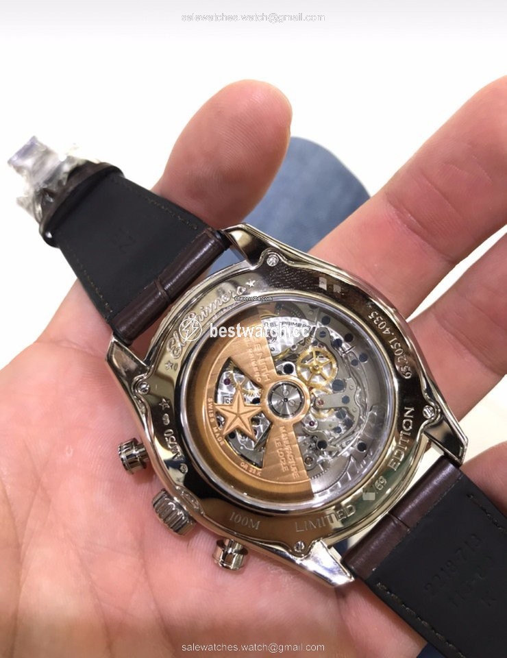 Zenith El Primero Tourbillon Mens watch Unisex Automatic White gold 65.2051.4035 Replica 2