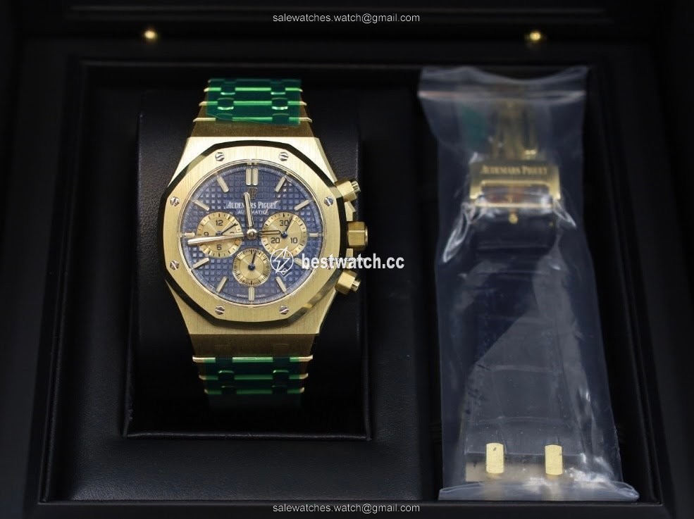 IMG_9085 Audemars Piguet Royal Oak Chronograph Mens watch Unisex Automatic Yellow gold 26331BA.OO.1220BA.01 Replica 2