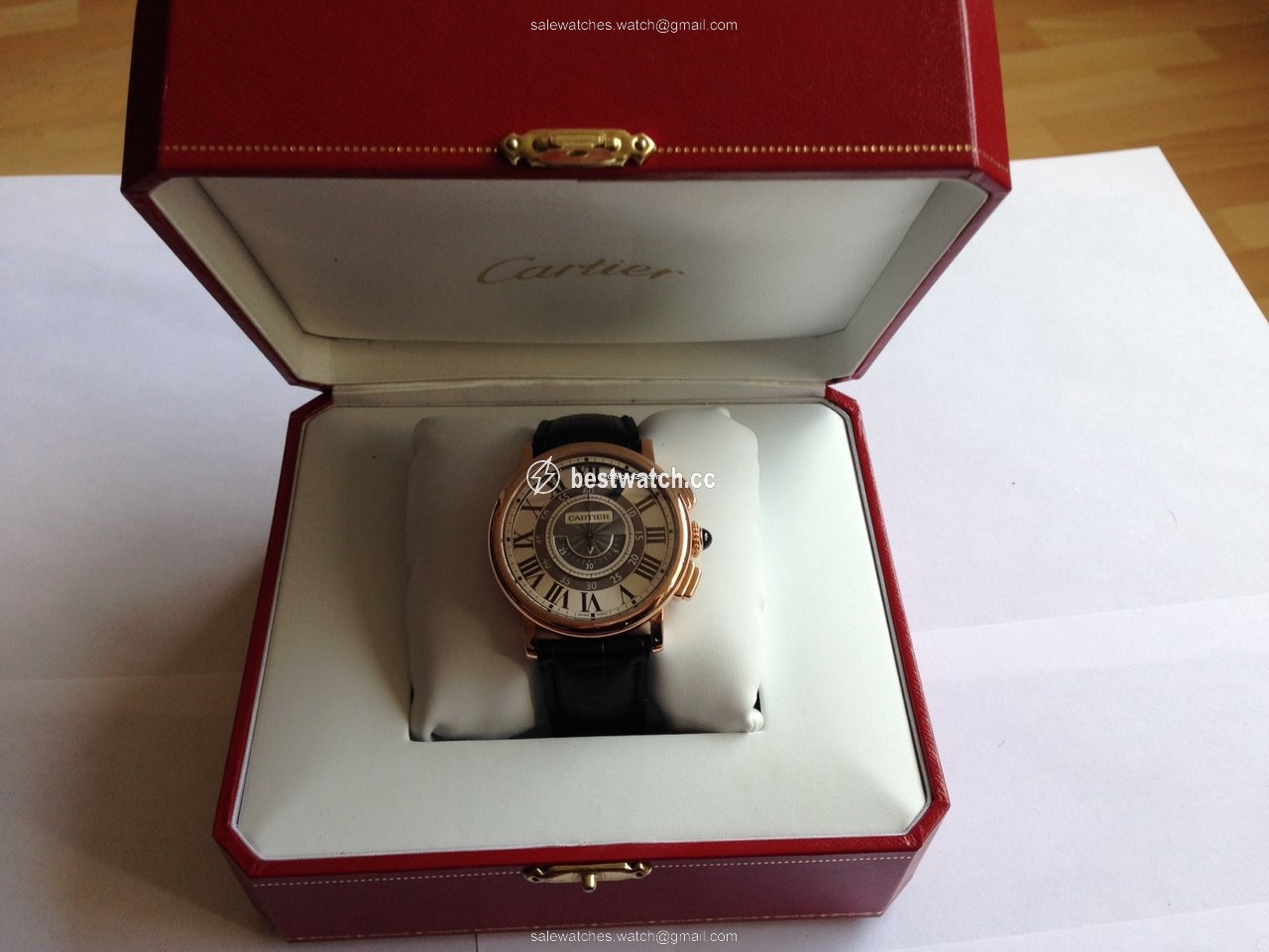IMG_9085 Cartier Rotonde de Cartier Mens watch Unisex Automatic Rose gold W1555951 Replica 2