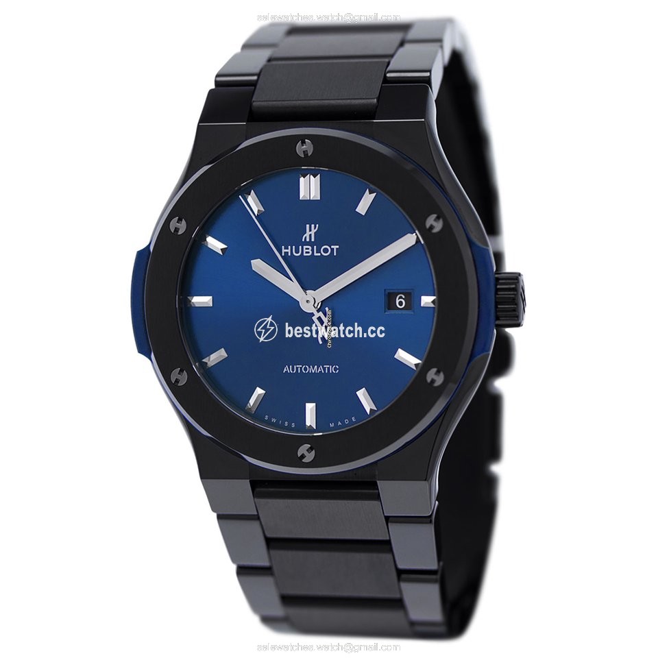 IMG_9085 Hublot Classic Fusion Blue Womens watch Automatic Ceramic 548.CM.7170.CM Replica 2