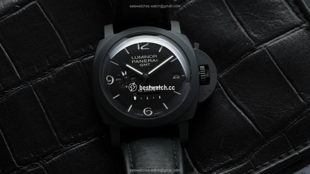 IMG_9085 Panerai Luminor 1950 10 Days GMT Mens watch Unisex Automatic Ceramic PAM 00335 Replica 2