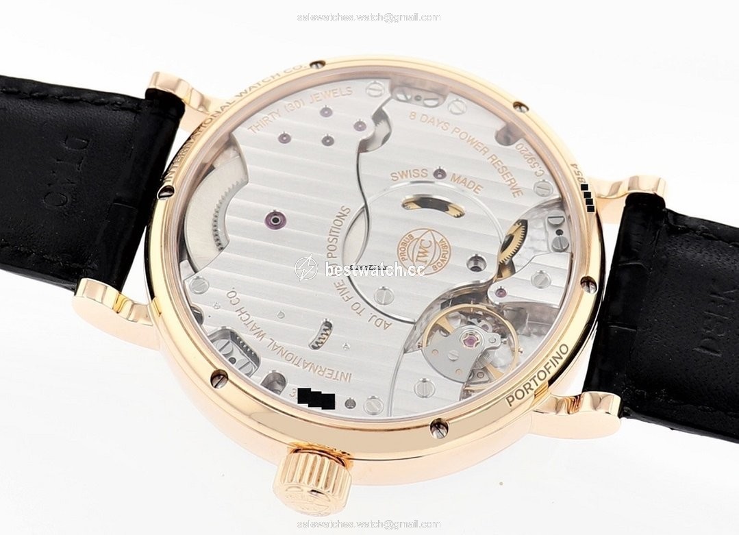 IMG_9085 IWC Portofino Hand-Wound Mens watch Unisex Automatic Rose gold IW516203 Replica 2