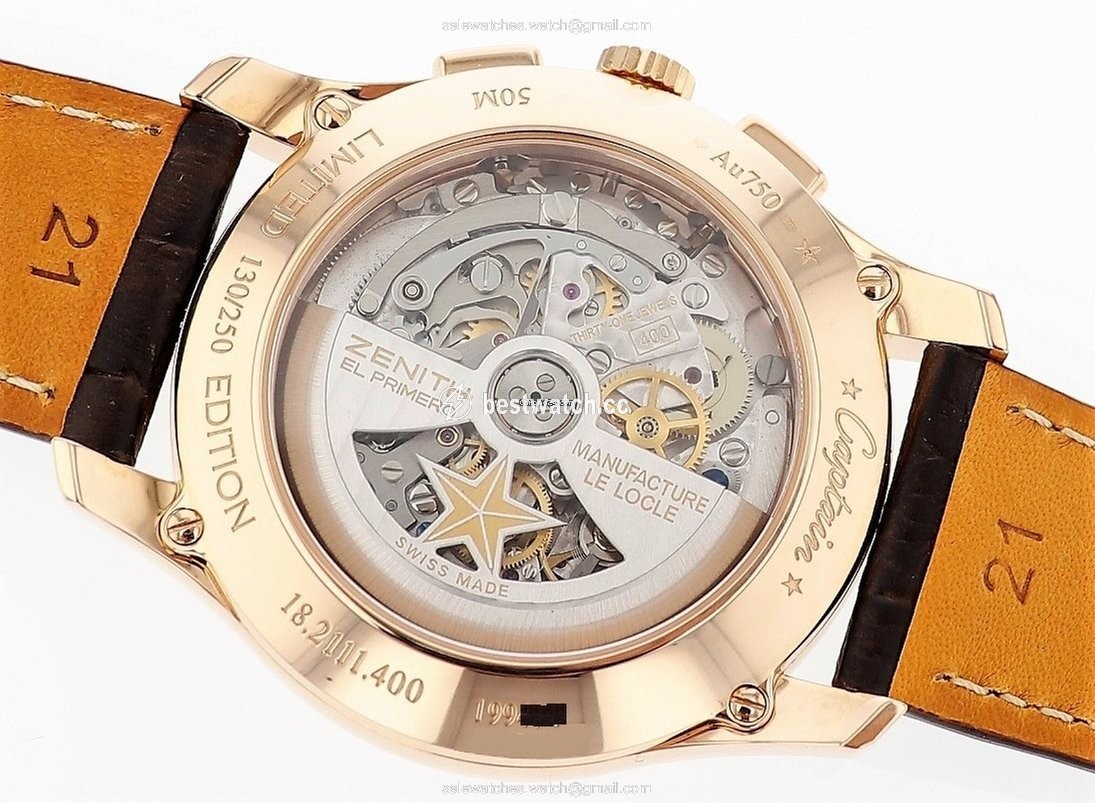IMG_9085 Zenith Captain Chronograph Mens watch Unisex Automatic Rose gold 18.2111.400 Replica 2