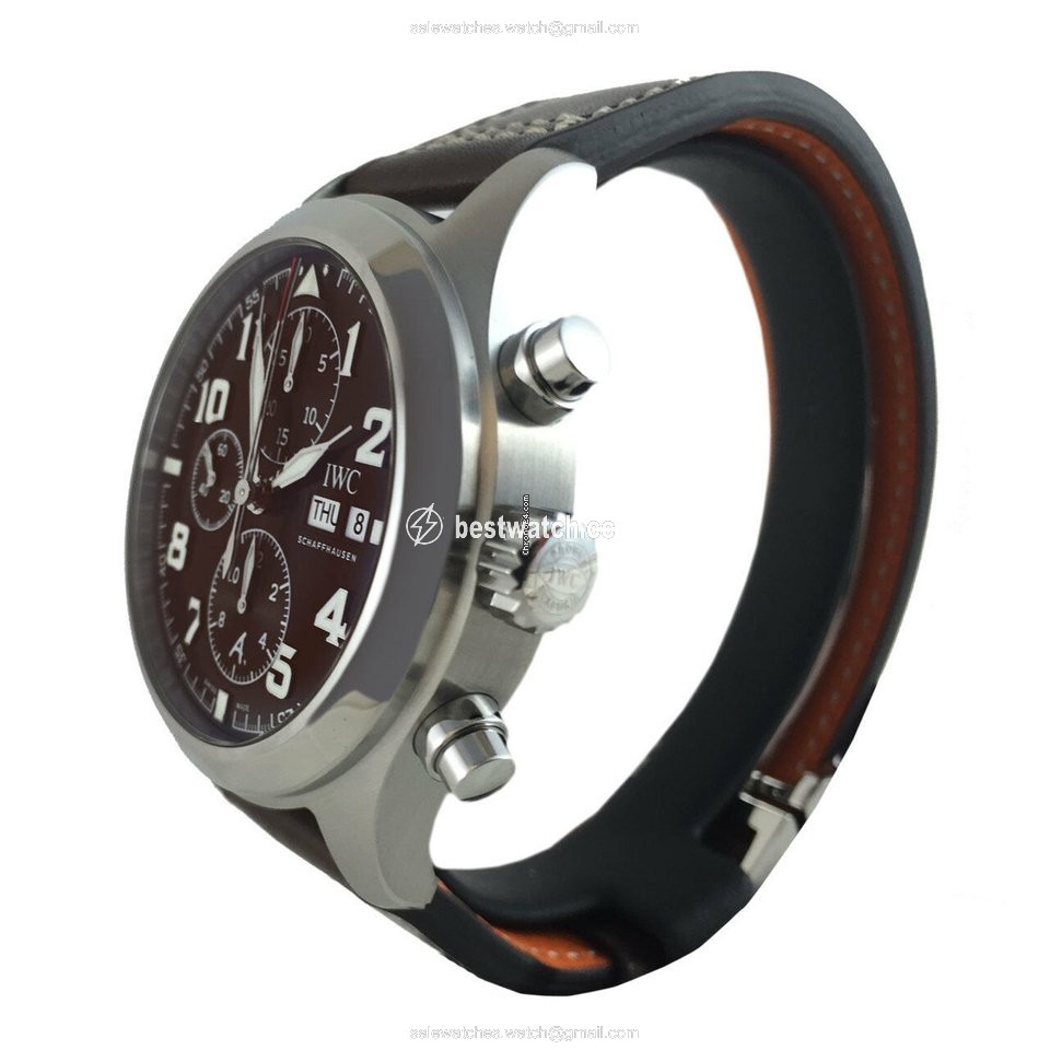 IWC Pilot Double Chronograph Automatic Steel IW371808 Replica 2