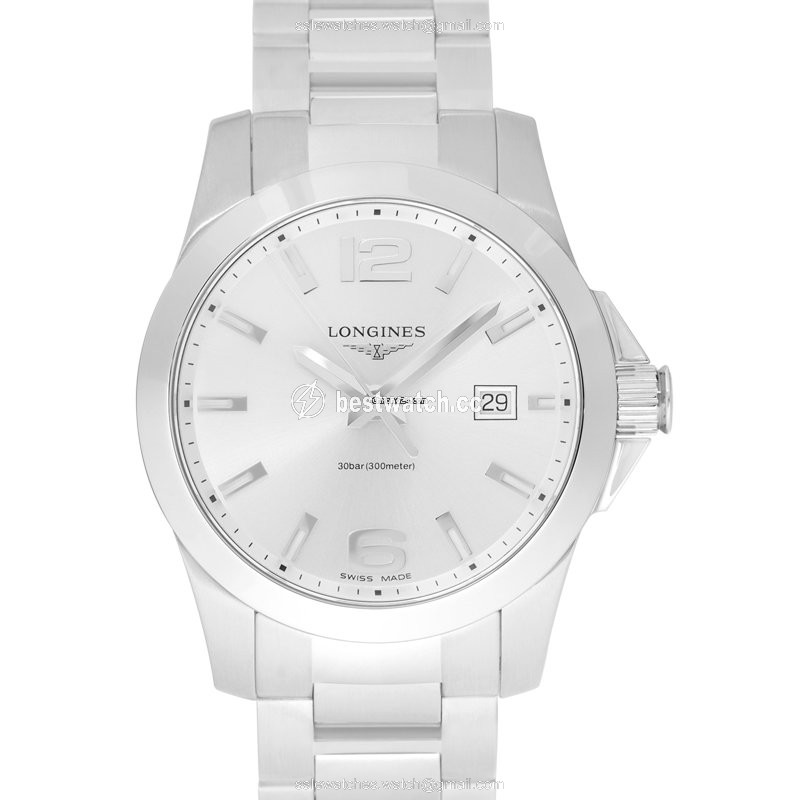 IMG_9085 Longines Conquest Mens watch Unisex Quartz Steel L37594766 Replica 2