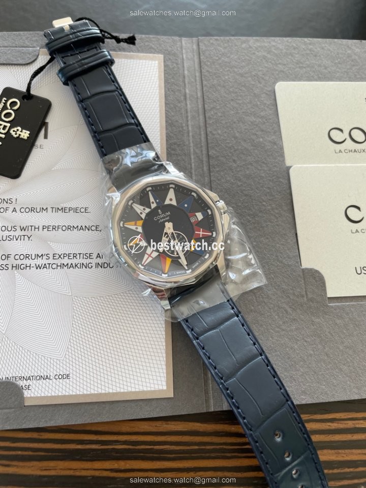 IMG_9085 Corum Admirals Cup Legend 42 Mens watch Unisex Automatic Steel 395.101.20 0F03 AB12 Replica 2