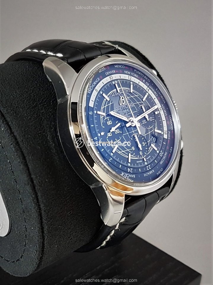 IMG_9085 Breitling Transocean Chronograph Unitime Mens watch Unisex Automatic Steel AB0510U4 BE84 256S Replica 2