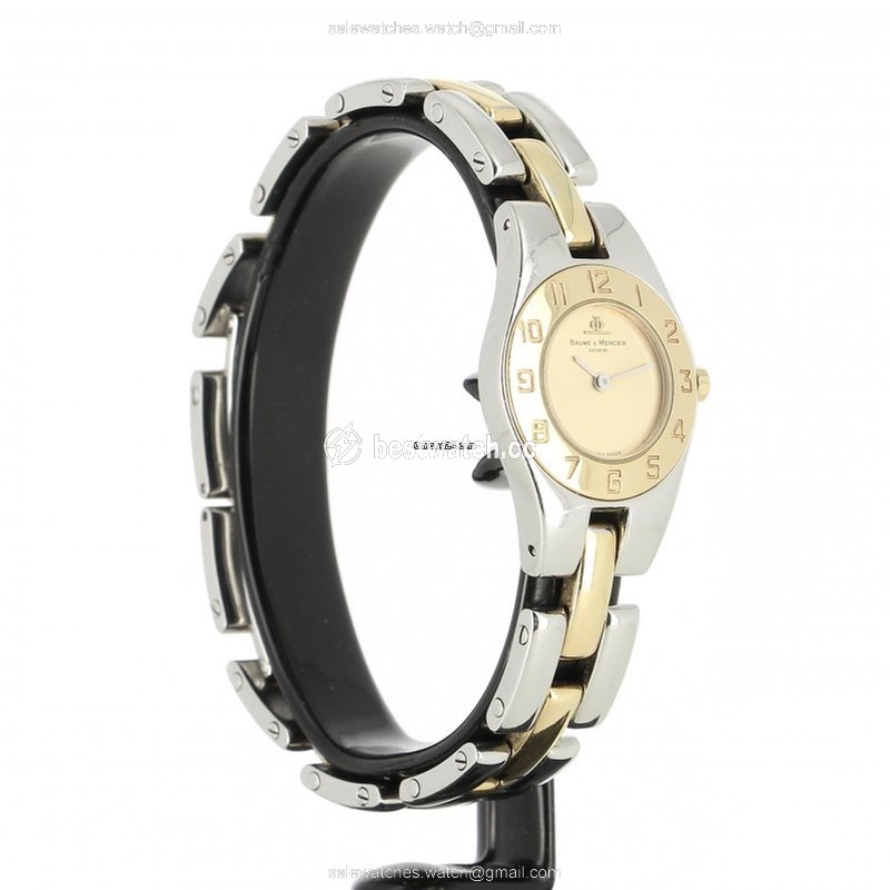 IMG_9085 Baume & Mercier Linea Womens watch Quartz Gold Steel MV045161 Replica 2