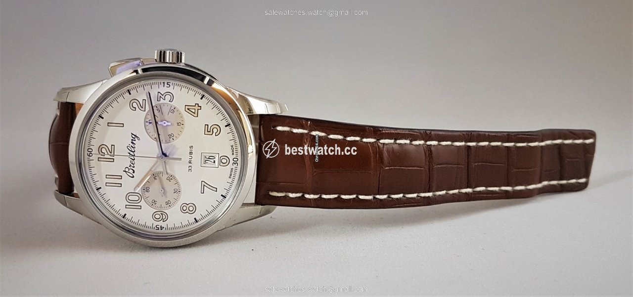 IMG_9085 Breitling Transocean Chronograph 1915 Mens watch Unisex Manual winding Steel AB141112 G799 739P Replica 2