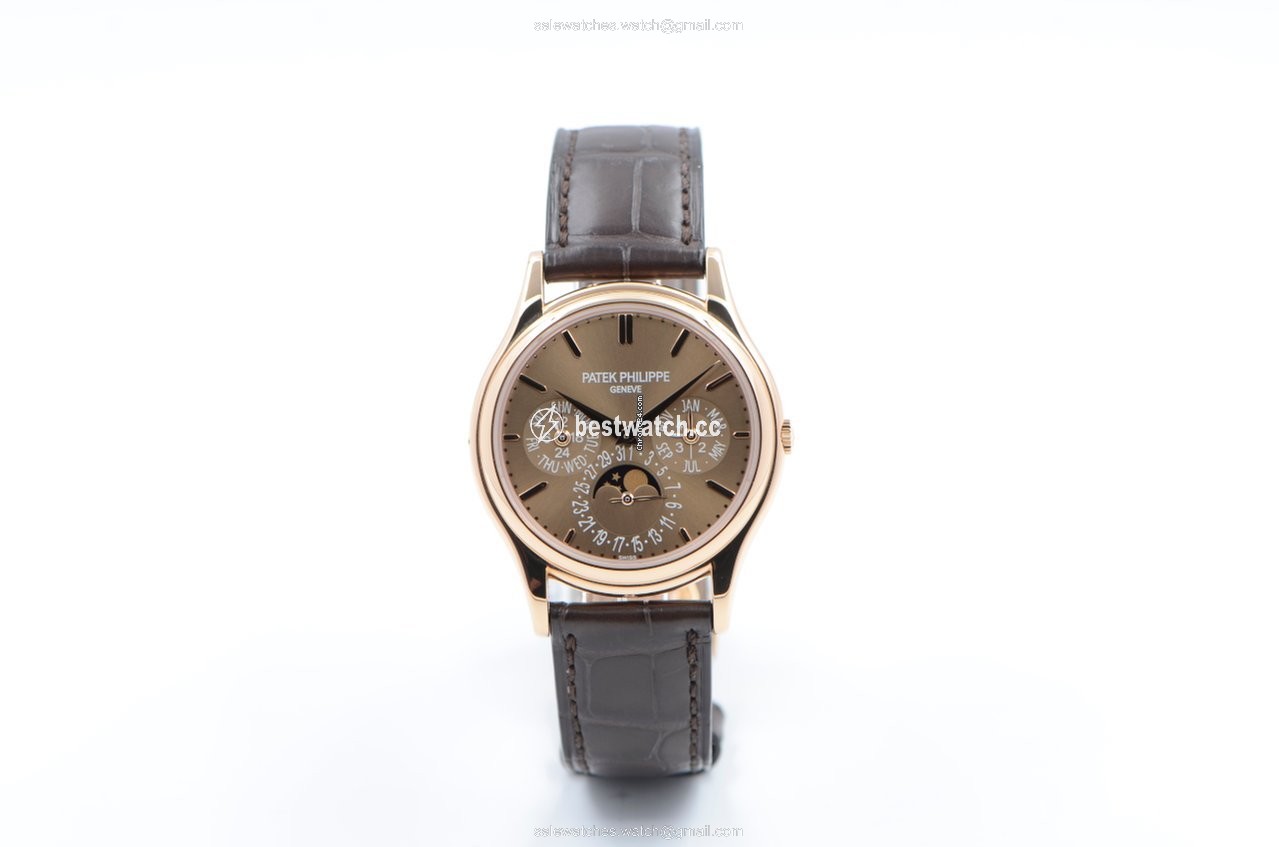 IMG_9085 Patek Philippe Perpetual Calendar Mens watch Unisex Automatic Rose gold 5140R-001 Replica 2