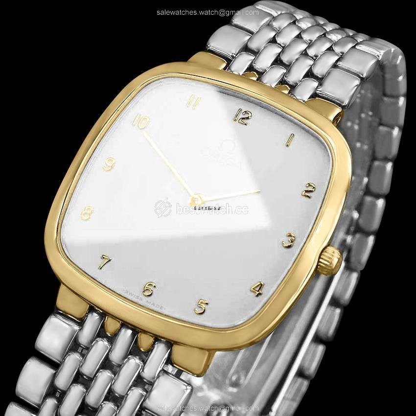 IMG_9085 Omega De Ville Mens watch Unisex Quartz Gold Steel 6594 Replica 2