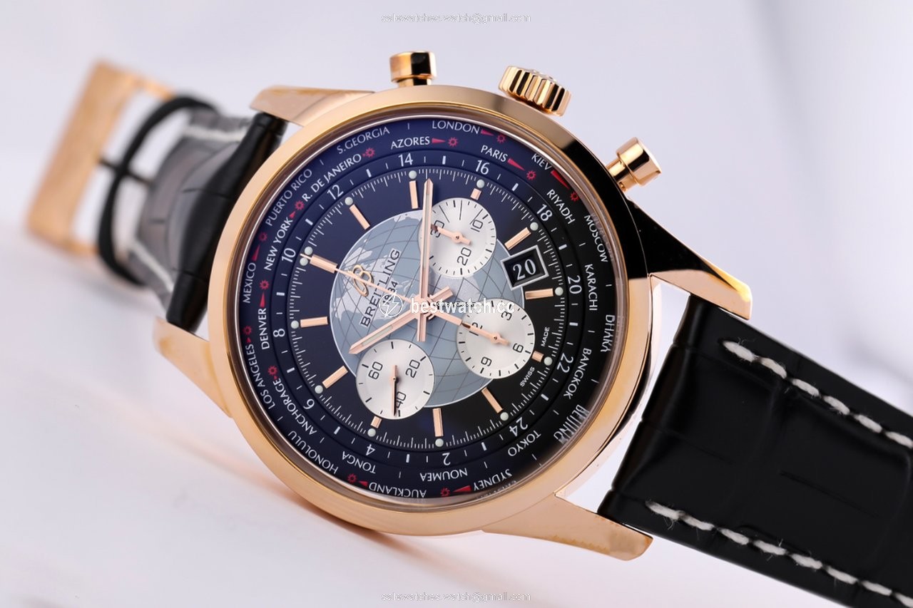IMG_9086 Breitling Transocean Chronograph Unitime Mens watch Unisex Automatic Rose gold RB0510U4 BB63 3