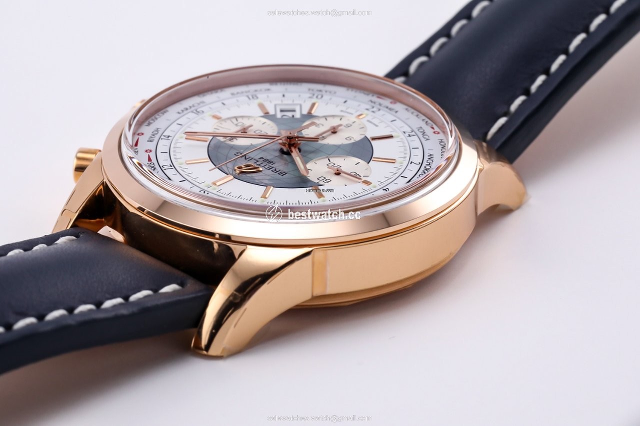 IMG_9086 Breitling Transocean Chronograph Unitime Mens watch Unisex Automatic Rose gold RB0510U0 A733 3