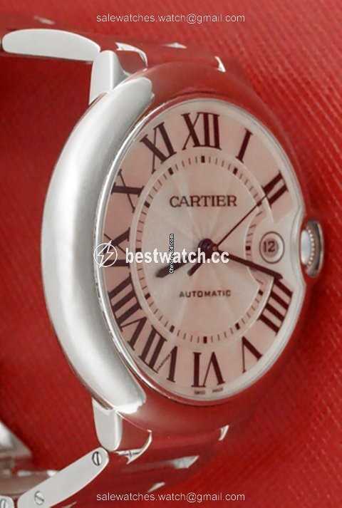 IMG_9086 Cartier Ballon Bleu Mens watch Unisex Automatic White gold W69013Z2 3