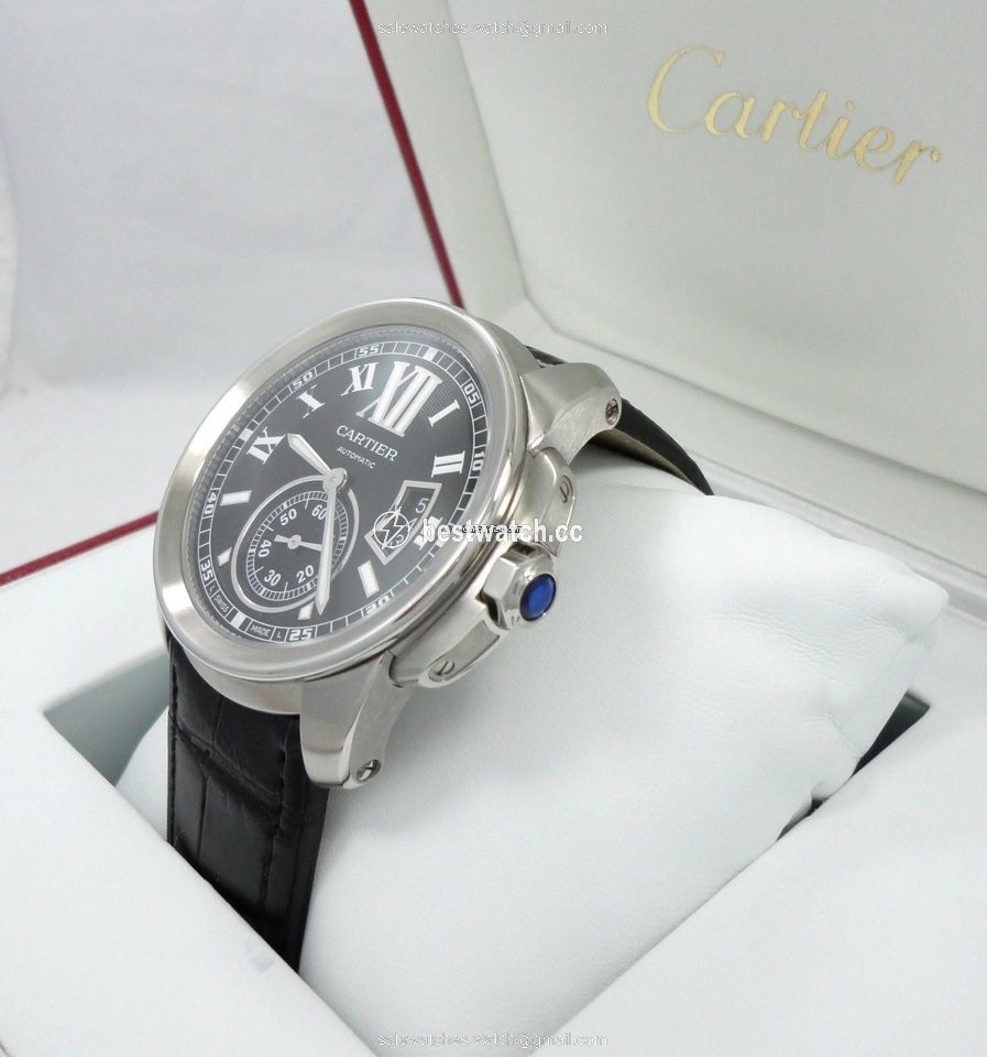 IMG_9086 Cartier Calibre de Cartier Mens watch Unisex Automatic Steel W7100014 3