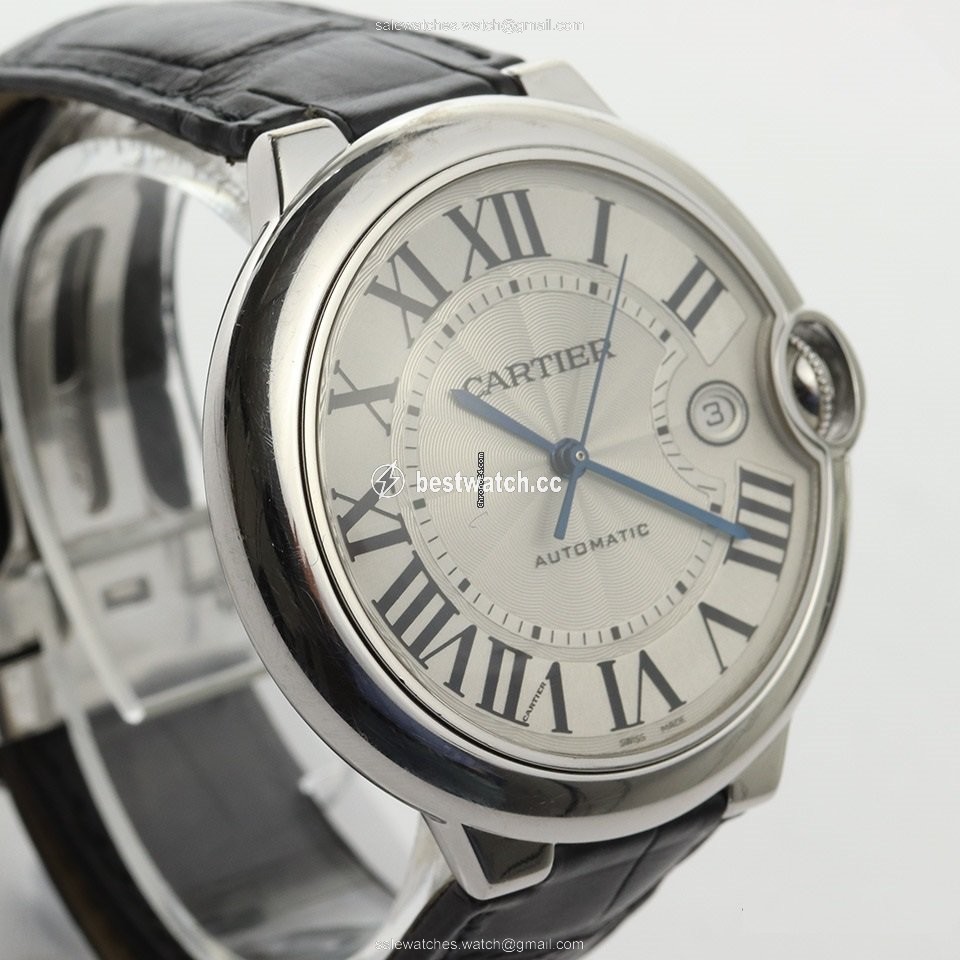 IMG_9086 Cartier Ballon Bleu 42mm Mens watch Unisex Automatic White gold 3000 3