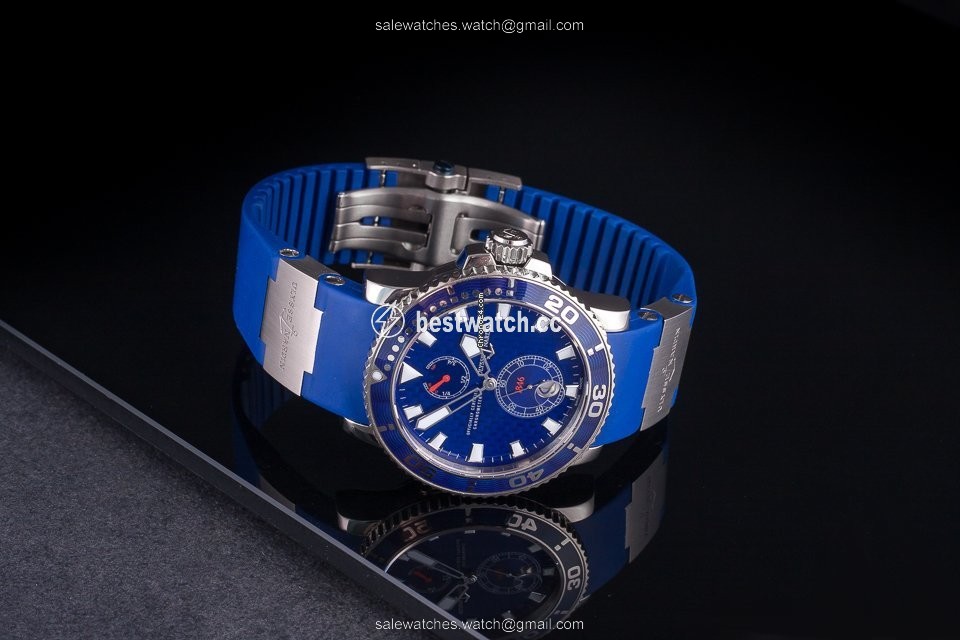 IMG_9086 Ulysse Nardin Maxi Marine Diver Mens watch Unisex Automatic White gold 260-32 3