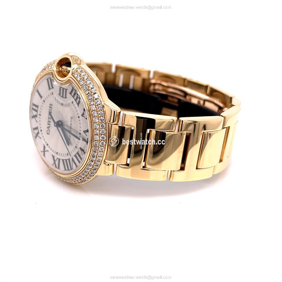 IMG_9086 Cartier Ballon Bleu 36mm Womens watch Automatic Yellow gold WE9004Z3 3