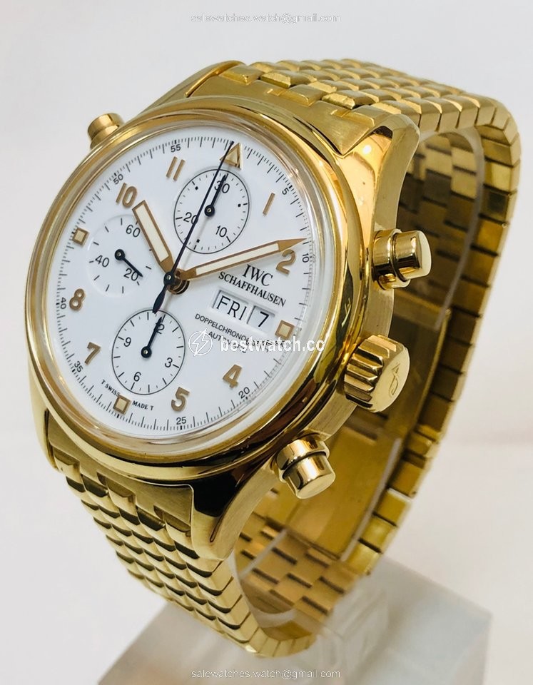 IWC Pilot Double Chronograph Mens watch Unisex Automatic Yellow gold IW3713 3