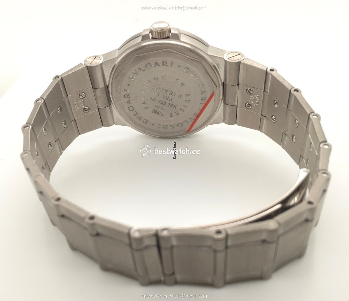 IMG_9086 Bulgari Diagono Mens watch Unisex Automatic White gold LCW35G 3