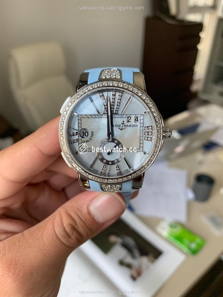 IMG_9086 Ulysse Nardin Executive Dual Time Lady Womens watch Automatic Steel 243-10B 393 3