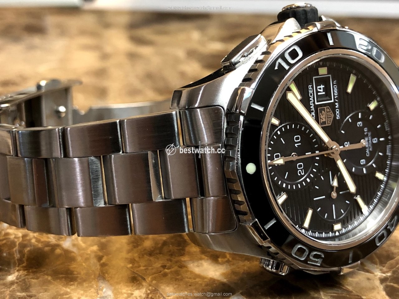 IMG_9086 TAG Heuer Aquaracer 500M Mens watch Unisex Automatic Steel CAK2111 3
