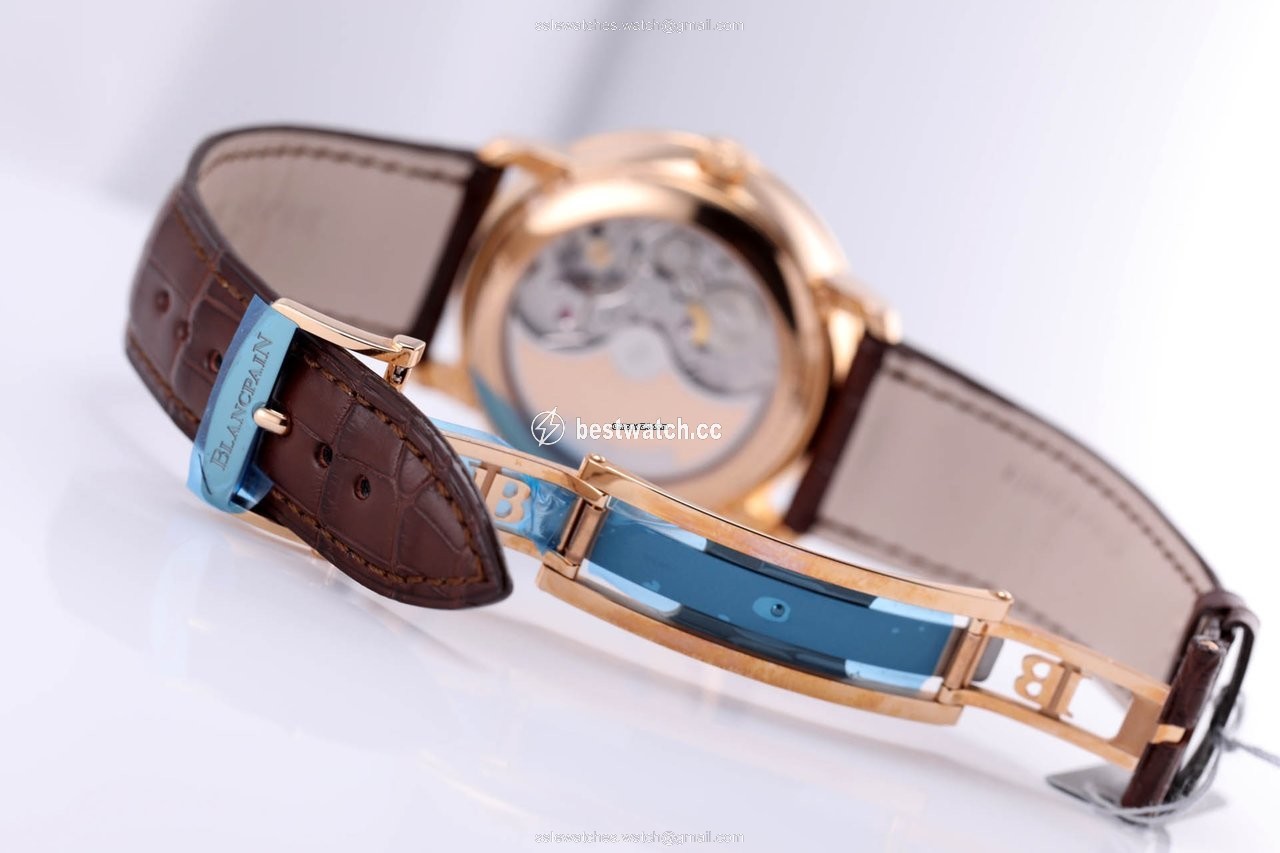 IMG_9086 Blancpain Villeret Quantieme Complet Mens watch Unisex Automatic Rose gold 6639A-3631-55B 3
