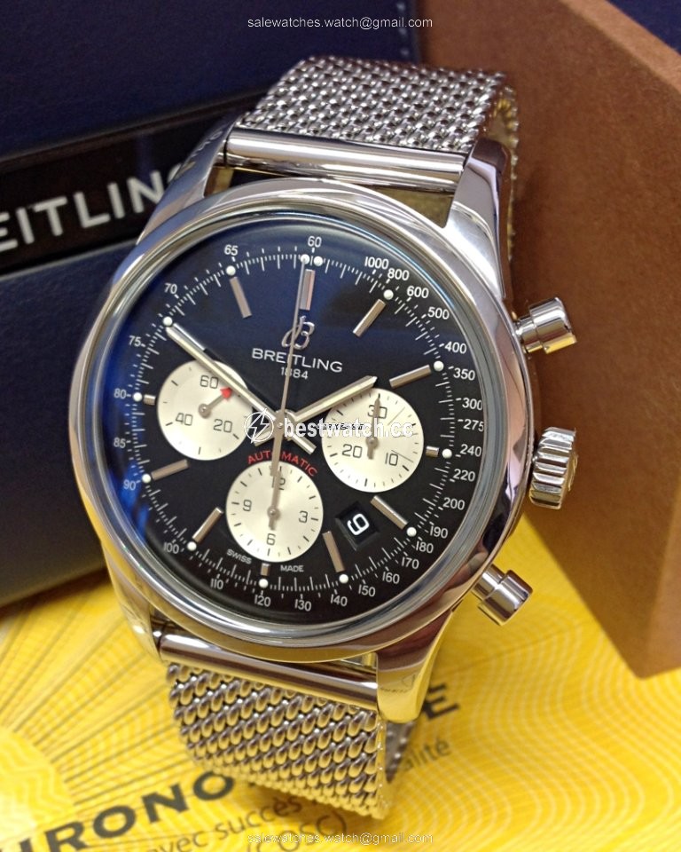 Breitling Transocean Chronograph Mens watch Unisex Automatic Steel AB015212 BF26 154A 3