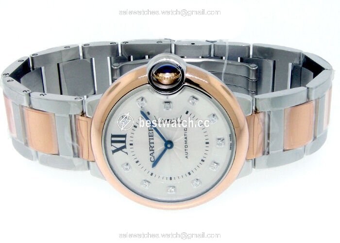 Cartier Ballon Bleu 36mm Womens watch Automatic Gold Steel W3BB0007 3