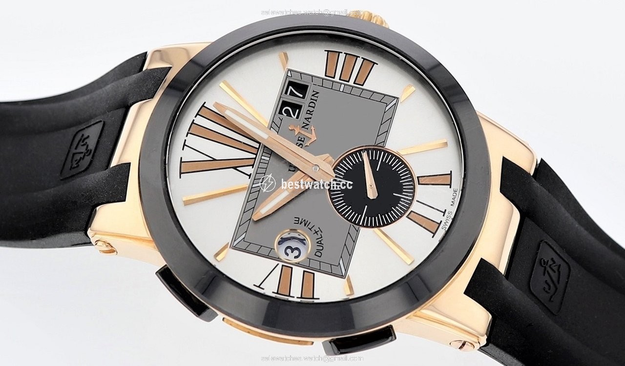 IMG_9086 Ulysse Nardin Executive Dual Time Mens watch Unisex Automatic Rose gold 246-00 3