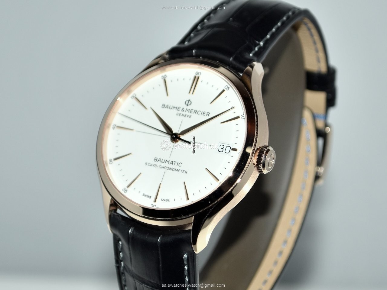 Baume & Mercier Clifton Mens watch Unisex Automatic Rose gold MOA10469 3