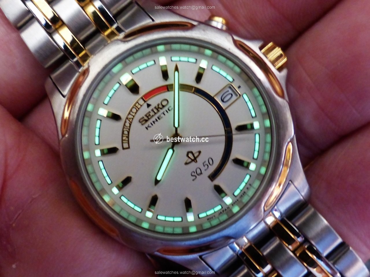 IMG_9086 Seiko Kinetic Mens watch Unisex Quartz Steel SKH181P1 3