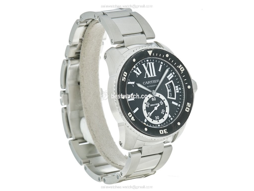 IMG_9086 Cartier Calibre de Cartier Diver Mens watch Unisex Automatic Steel W7100057 3