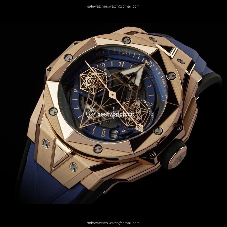 IMG_9086 Hublot Big Bang Sang Bleu Mens watch Unisex Automatic Rose gold 418.OX.5108.RX.MXM20 3
