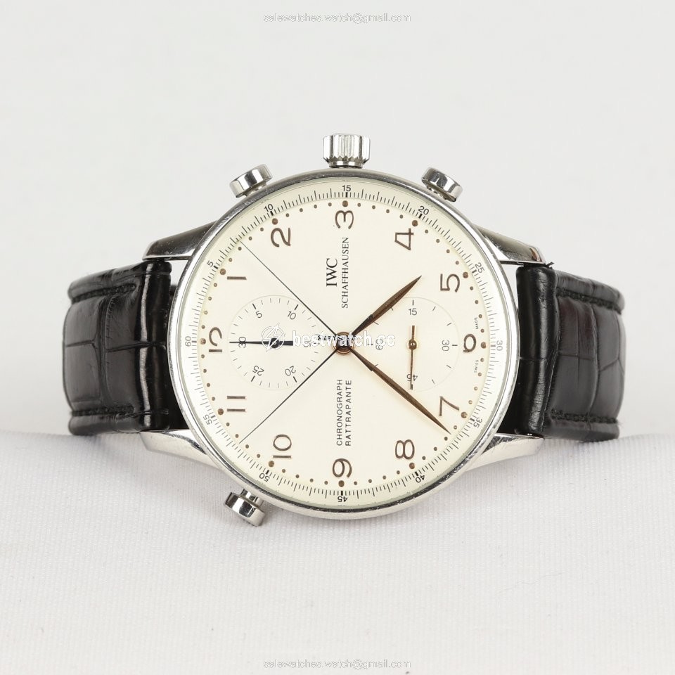 IMG_9086 IWC Portuguese Chronograph Mens watch Unisex Manual winding Steel IW371201 3