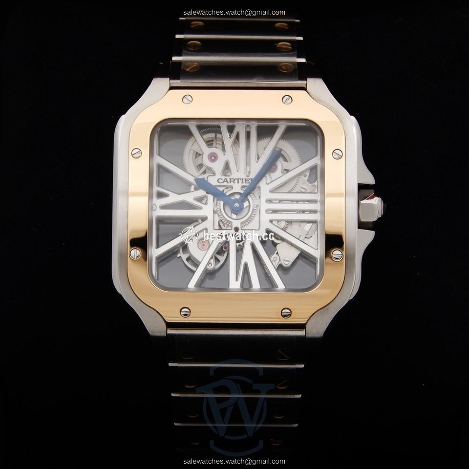 IMG_9086 Cartier Santos Mens watch Unisex Automatic Gold Steel WHSA0012 3