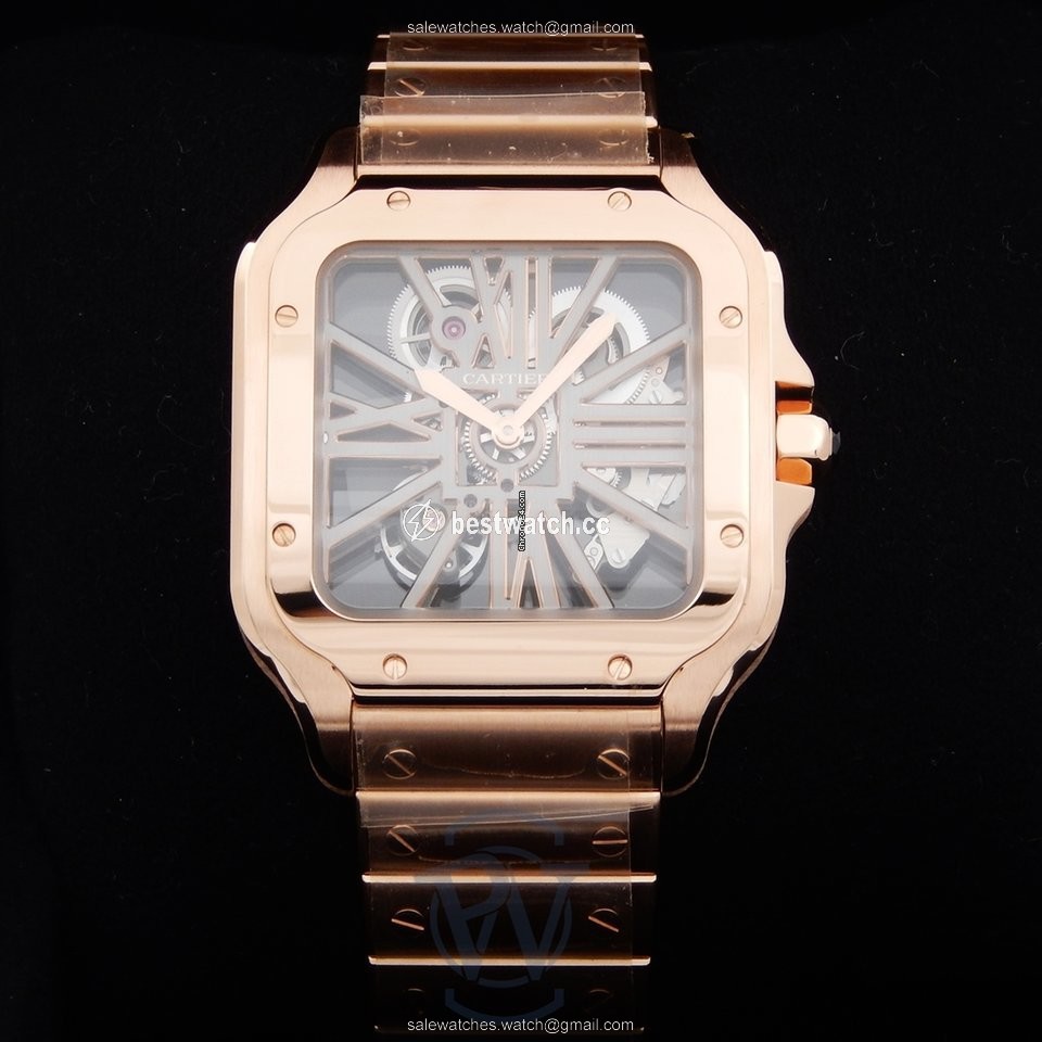 Cartier Santos Mens watch Unisex Manual winding Rose gold WHSA0008 3