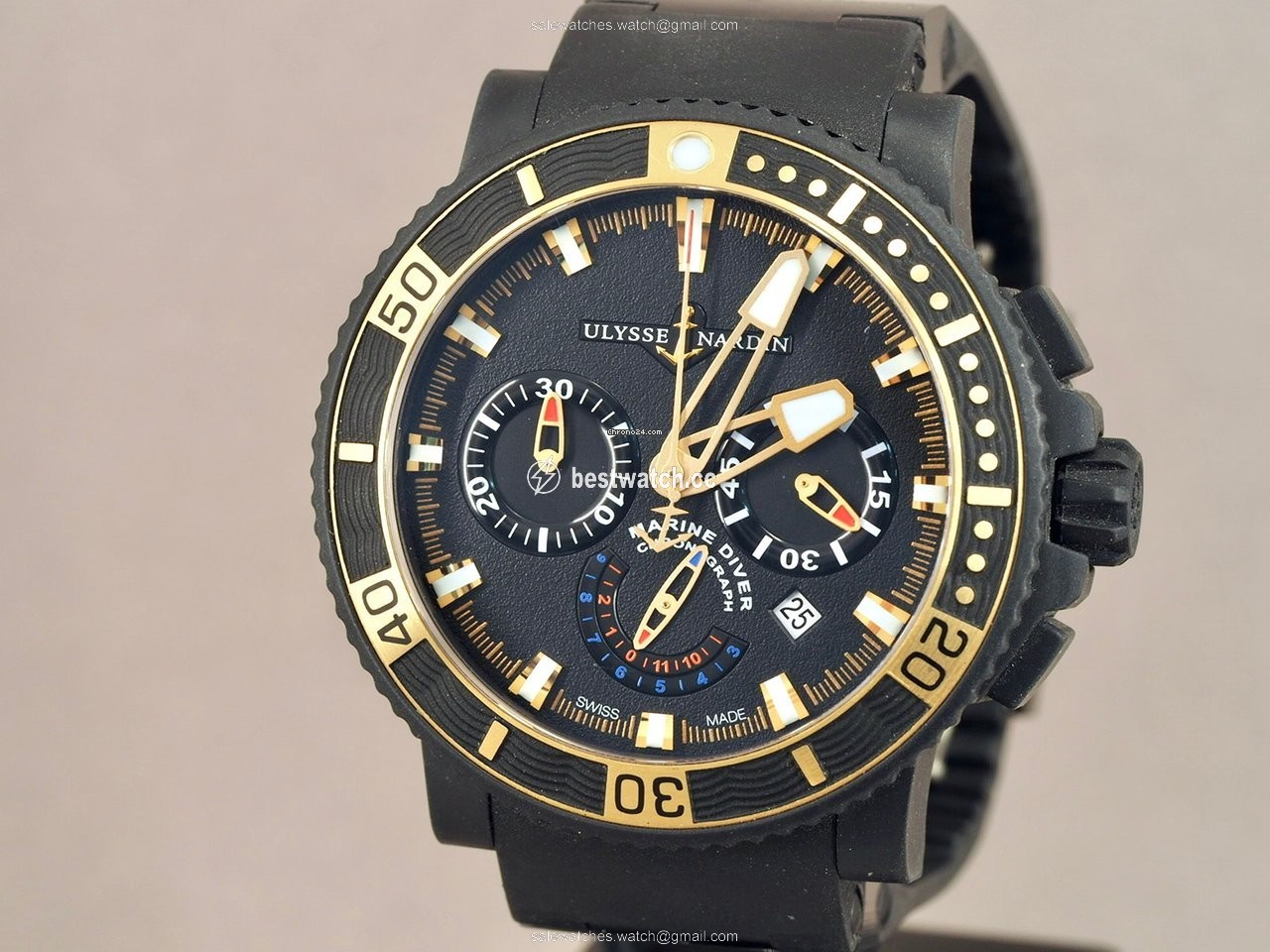 IMG_9086 Ulysse Nardin Diver Black Sea Mens watch Unisex Automatic Steel 353-90-3C 3