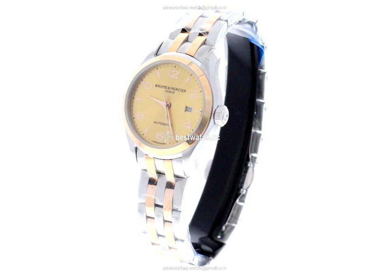 IMG_9086 Baume & Mercier Clifton Mens watch Unisex Automatic Gold Steel 10351 3