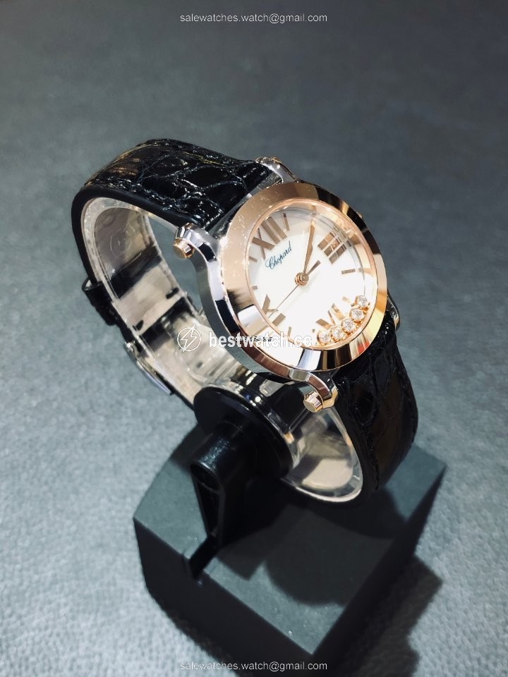 IMG_9086 Chopard Happy Sport Womens watch Quartz Gold Steel 278509-6002 3