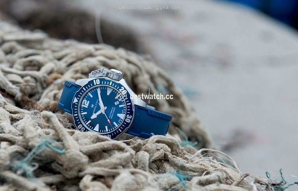 Hamilton Khaki Navy Frogman Mens watch Unisex Automatic Steel H77705345 3