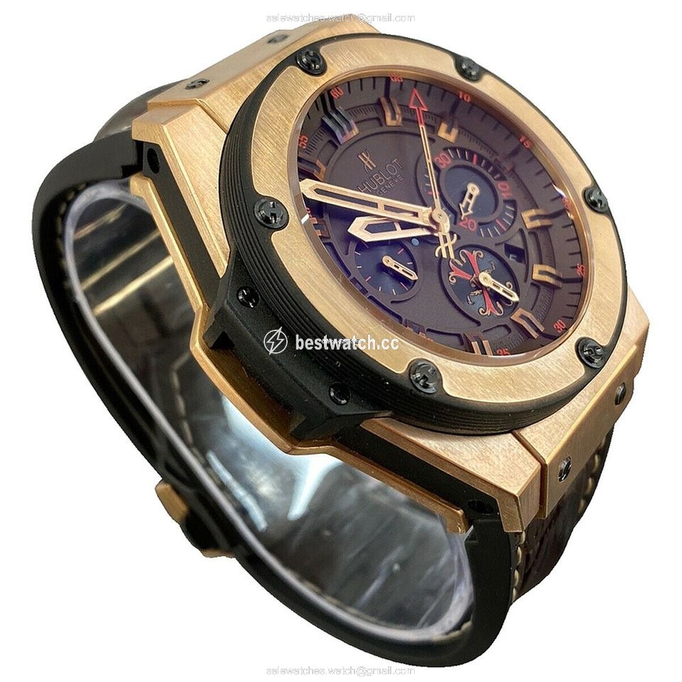 IMG_9086 Hublot King Power Mens watch Unisex Automatic Rose gold 703.OX.3113.HR.OPX2 3