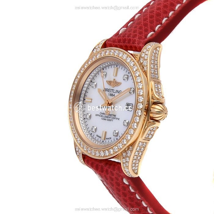 IMG_9086 Breitling Galactic Womens watch Quartz Rose gold H7133063 A804 3